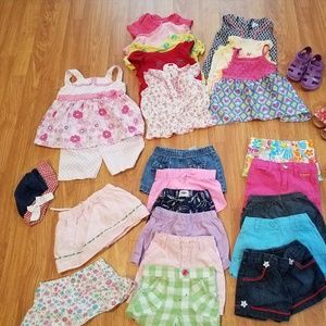 12 month girls summer clothes bundle